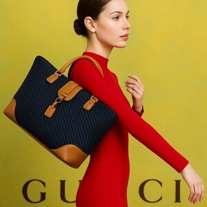 💯Authentic GUCCI Raffia Large Santa Monica Large Tote  Made in Italy  🇮🇹